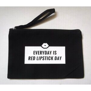 Black Canvas Make-up / Toiletry Bag w/ Wristlet